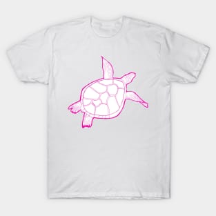 Swimming hot pink turtle T-Shirt